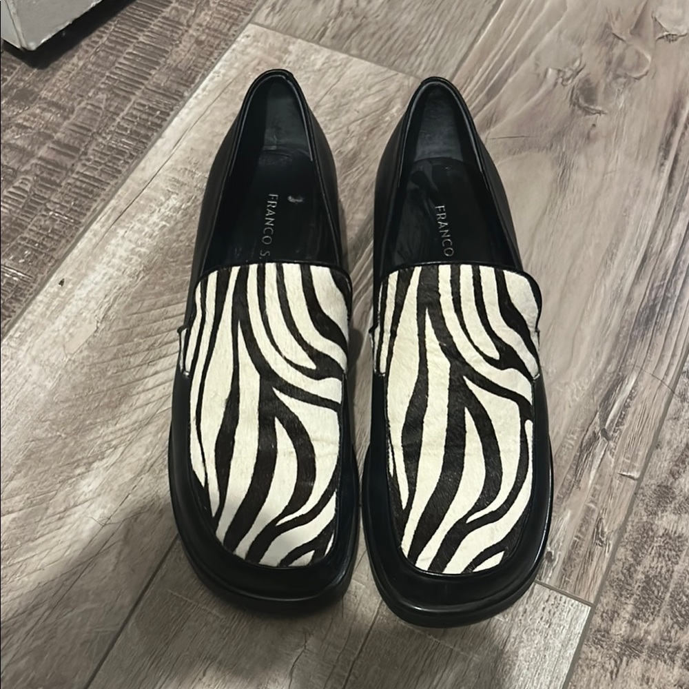 Franco Sarto Zebra Pattern Loafers